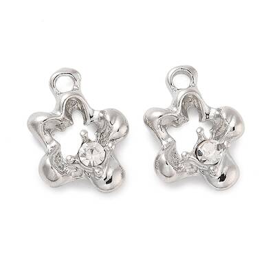Rack Plating Alloy Rhinestone Pendants