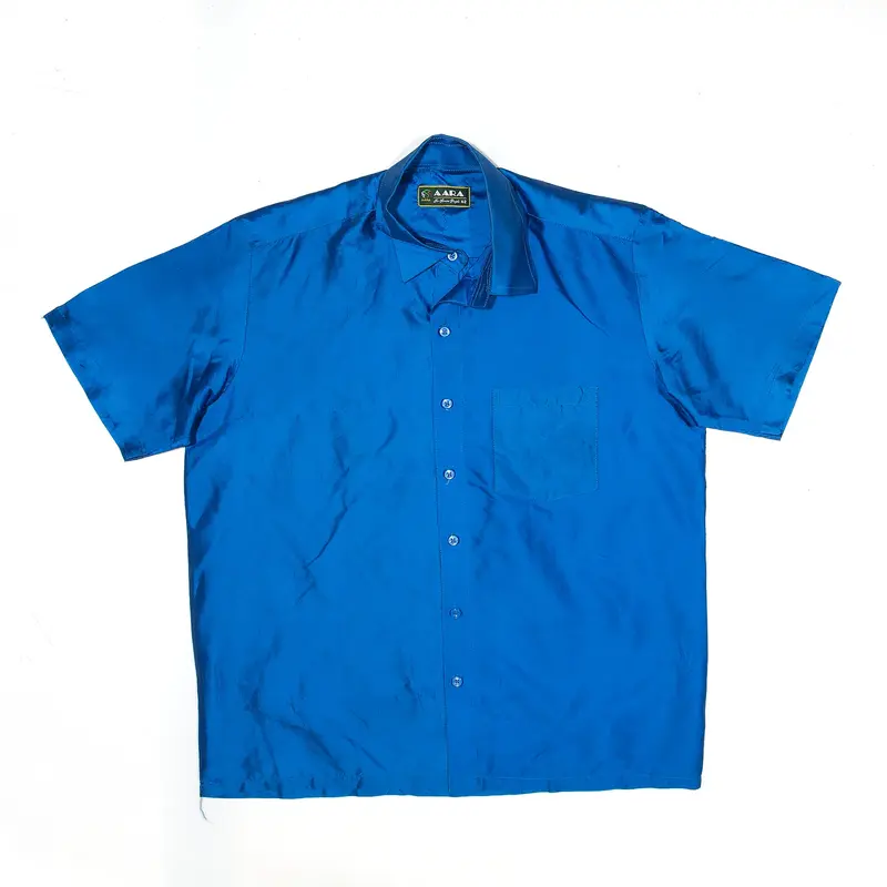 AARA Blue Worker Short Sleeve Shirt Mens S