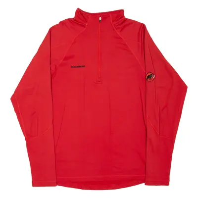 MAMMUT Lightweight Outdoor Mens Sweatshirt Red Nylon L