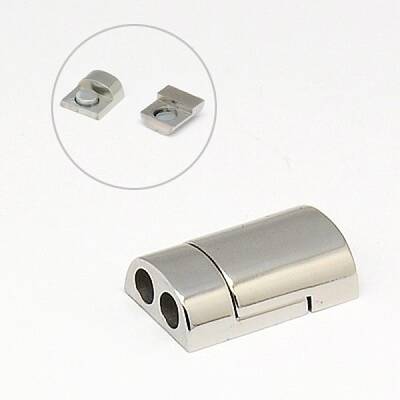 Tarnish Resistant 304 Stainless Steel Magnetic Clasps with Glue-in Ends