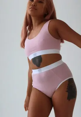 High Waisted Briefs, Pink | Size: XXXL