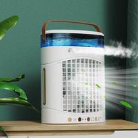 Portable Mini Air Cooler Fan, Usb Rechargeable 3-speed Wind Speed Adjustable Fan, Multifunctional Cooling Fan, Desktop Humidi...