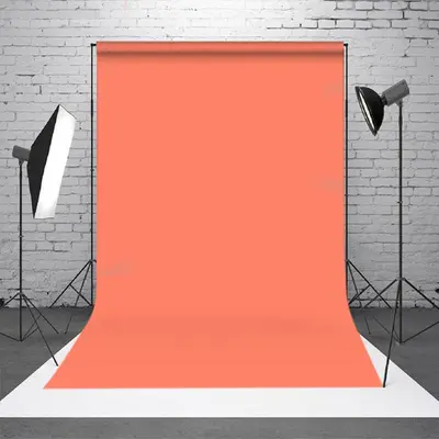 Solid Orange Red Photo Booth Backdrop For Portrait - Aperturee