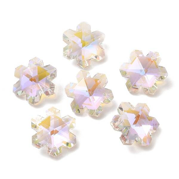 Electroplate Transparent Glass Pendants