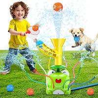 VATOS 2-in-1 Kids Water Sprinkler, Frog Spinning Spray & Catch Ball Game, Outdoor Splash Toys for Boys, Girls, Pets, Backyard...