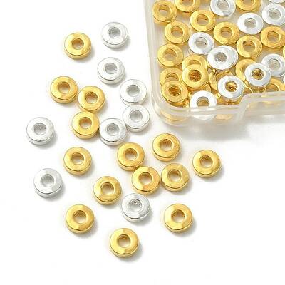 100Pcs 2 Colors Tibetan Style Alloy Beads