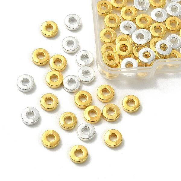 100Pcs 2 Colors Tibetan Style Alloy Beads