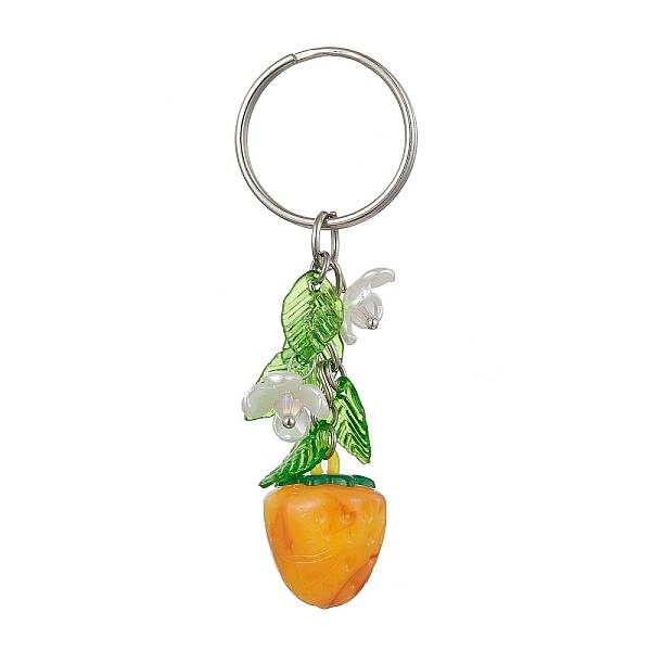 Fruits & Leaf Acrylic Pendant Keychain