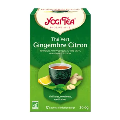 Yogi Tea Green Tea Ginger Lemon Organic 17 Sachets