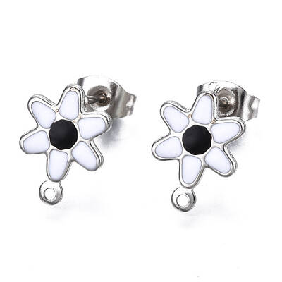 304 Stainless Steel Enamel Stud Earring Findings