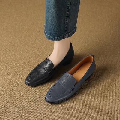 CHIKO Beba Round Toe Block Heels Loafers Shoes