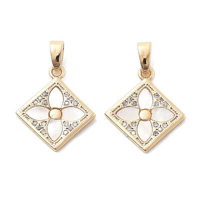 Brass Micro Pave Cubic Zirconia Pendants
