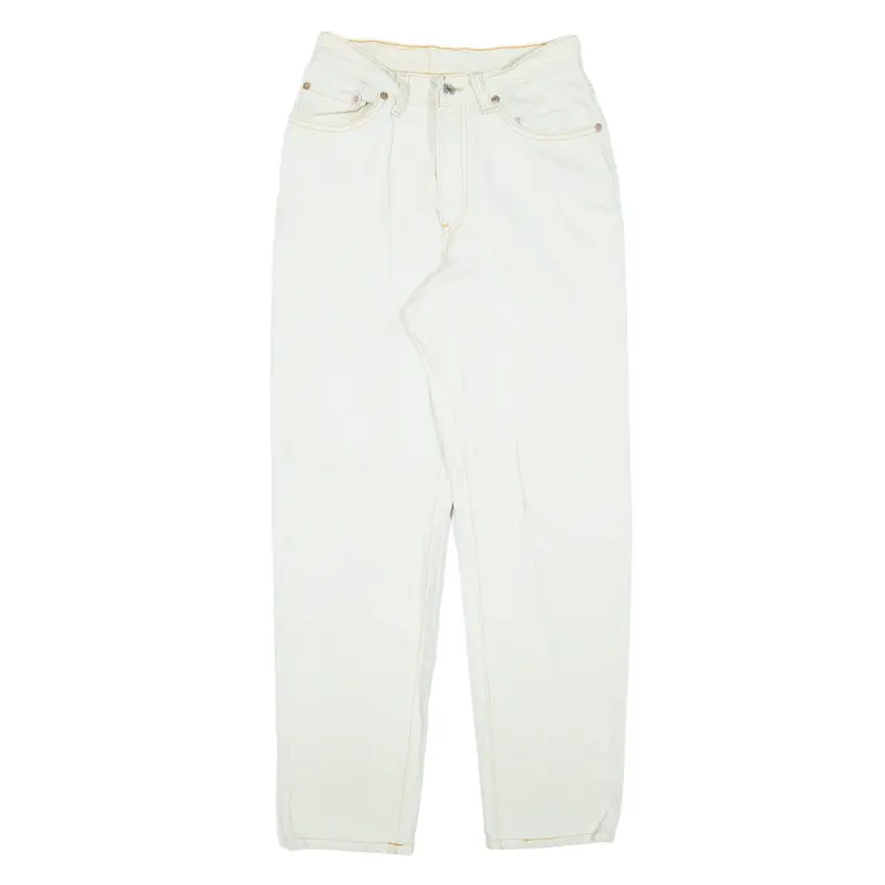 LEVI'S 17501-0161 Jeans Cream 90s Denim Regular Mom Womens W24 L27