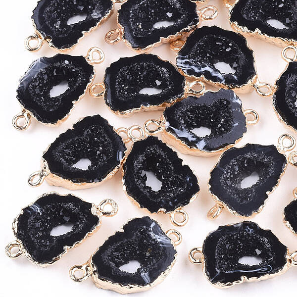 Electroplate Druzy Resin Links connectors