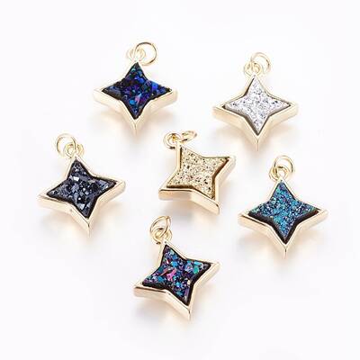 Druzy Resin Pendants