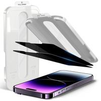 New 2-Pack for iPhone 16/15/14/13/12/11 Series Clear/Privacy Screen Protectors; Easy Installation; Anti-spy Tempered-Glass; A...