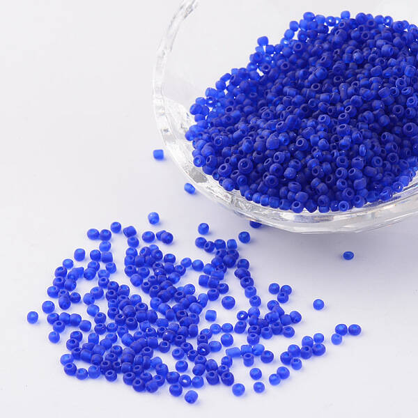 12/0 Frosted Round Glass Seed Beads