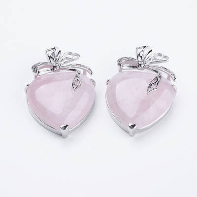 Natural Rose Quartz Pendants