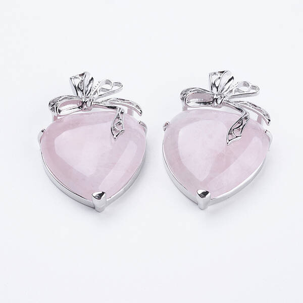 Natural Rose Quartz Pendants