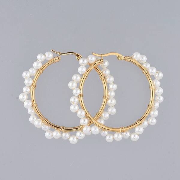 Beaded Hoop Earrings