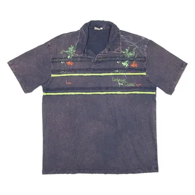 STATE HAWK Mens Polo Shirt Grey 2XL