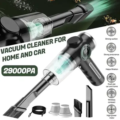 Mini Handheld Vacuum Cleaner, Portable Cordless Rechargeable Hand Vacuum with 2 Attachments 2 Filters for Home, Stairs.