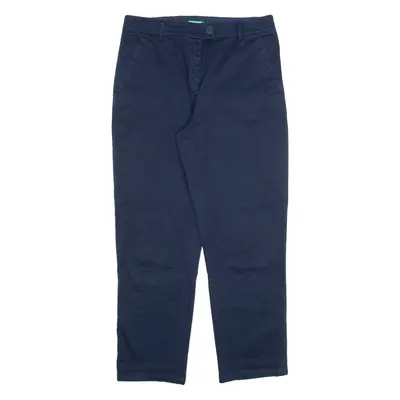 UNITED COLORS OF BENETTON Womens Trousers Blue Regular Tapered W32 L28