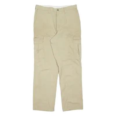 DICKIES Cargo Mens Trousers Beige Regular Straight W33 L31