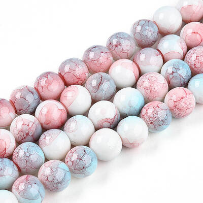 Baking Painted Glass Beads Strands