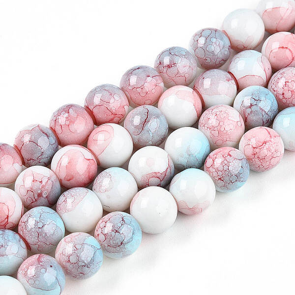 Baking Painted Glass Beads Strands