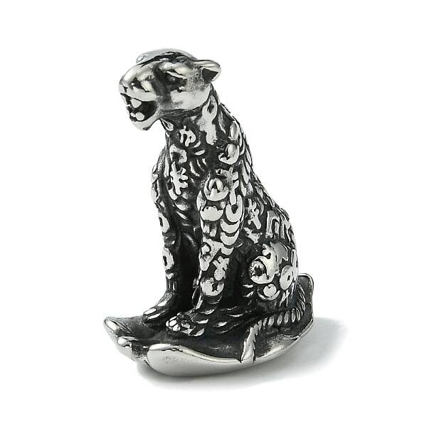 Retro 304 Stainless Steel Leopard Figurines