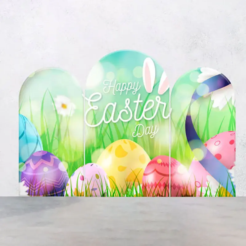 Colorful Eggs Grass Spring Bokeh Easter Backdrop Kit - Aperturee