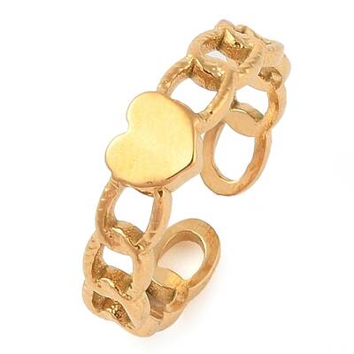 Ion Plating(IP) 304 Stainless Steel Open Cuff Rings for Women