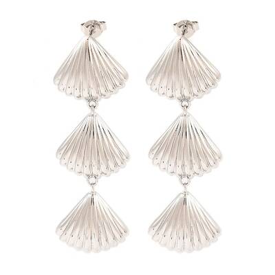 Brass Cubic Zirconia Stud Earrings for Women