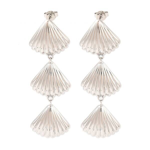 Brass Cubic Zirconia Stud Earrings for Women
