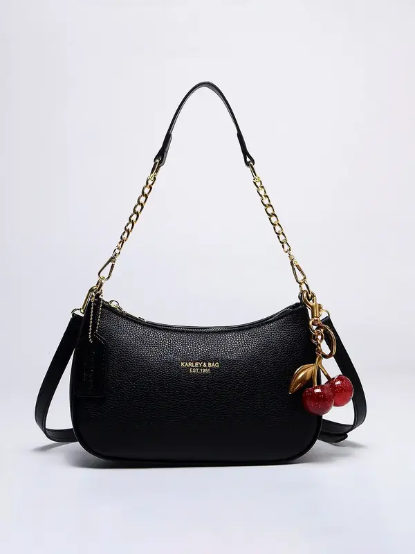 Women's Solid Color PU Leather Shoulder Bag, Adjustable Strap Office Handbag Crossbody Bag, Fashionable Durable Design for Da...