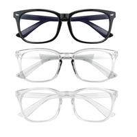 [2025 Top-SELLING] 3/2/1 Pack Computer Blue-Light Blocking / Study/ Gaming Glasses TV Phones Daily Use Eyeglasses Fashion Bla...