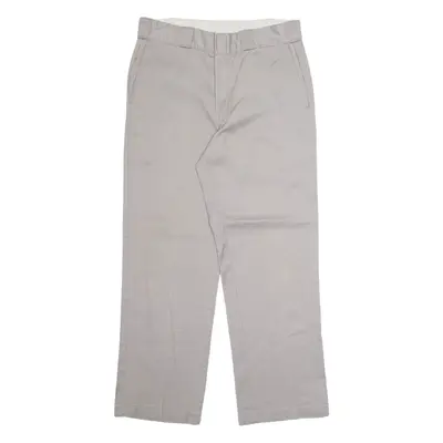DICKIES Chino Mens Trousers Grey Regular Straight W32 L30