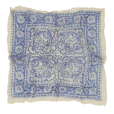 Unbranded Floral Scarf - No Size Blue Polyester