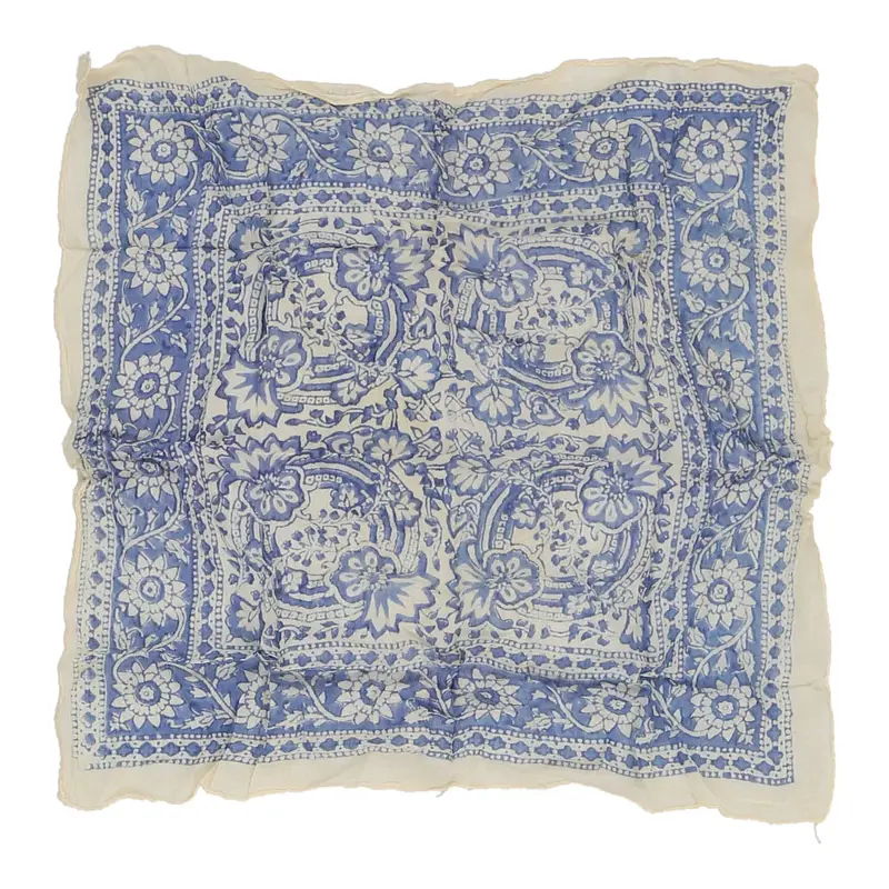 Unbranded Floral Scarf - No Size Blue Polyester