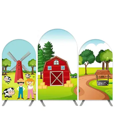 Aperturee Old Mcdonald Farm Theme Animals Arch Backdrop Kit For Party | Wedding Arch Backdrop | Chiara Wall Backdrop Diy | Ci...