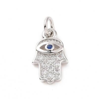 Brass Micro Pave Cubic Zirconia Charms
