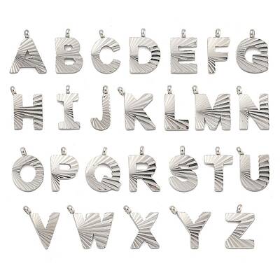 Letter A-Z 304 Stainless Steel Charms