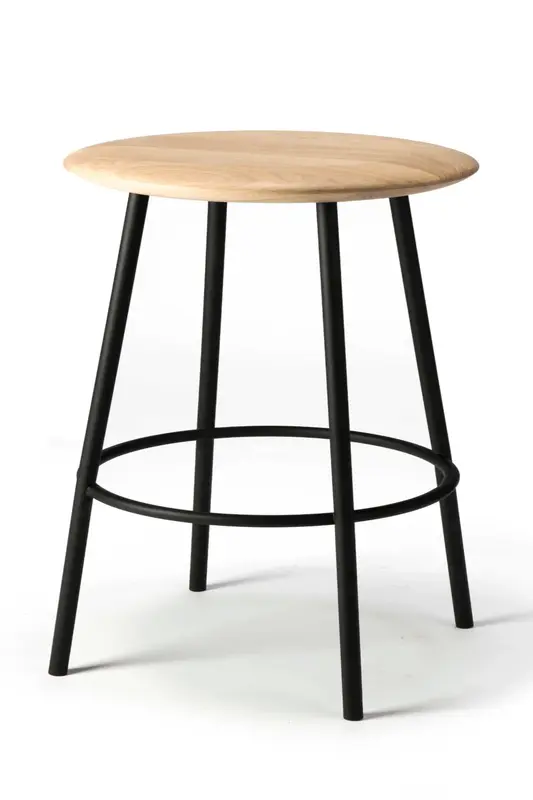 Round Oak Bar Stool | Ethnicraft Baretto