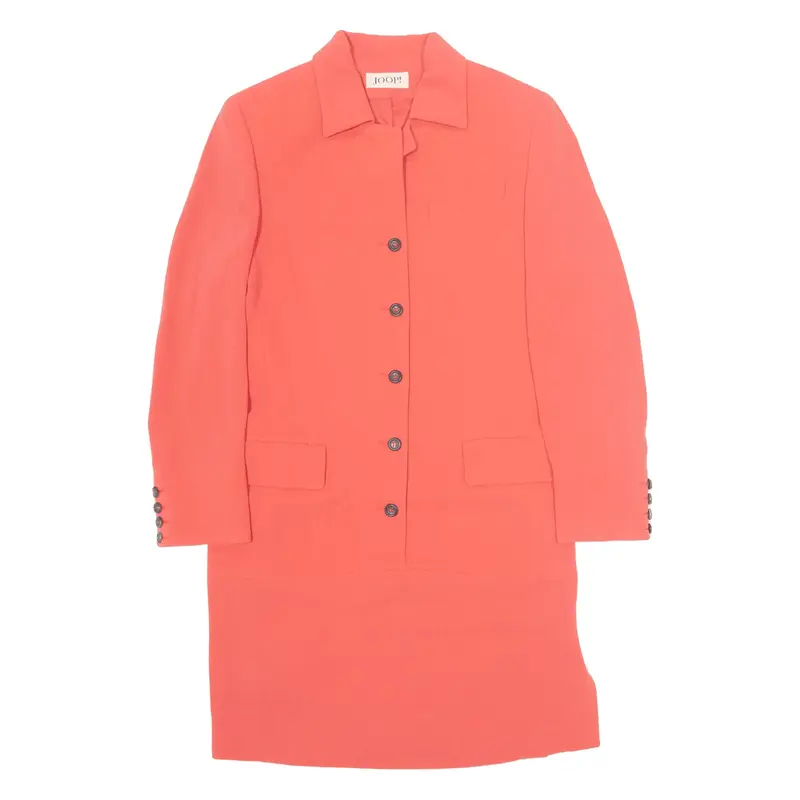 JOOP! Jacket Dress Pink 90s Long Sleeve Knee Length Womens UK 12