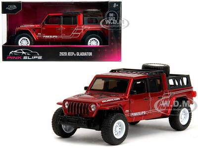 2020 Jeep Gladiator Pickup Truck Candy Red Pink Slips Series 1/32 Diecast Model Car by Jada
