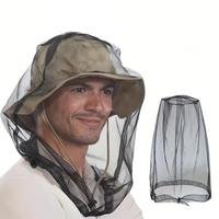 Anti-mosquito Head Net, Large & Long Insect Netting, Soft Durable Fly Screen, Face Shield Net for Outdoor Camping Hiking