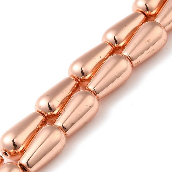 Electroplated Synthetic Magnetic Hematite Beads Strands