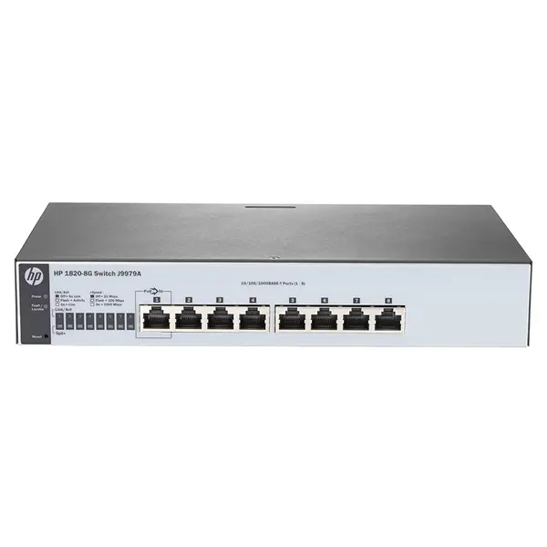 J9979A#ACD HP OfficeConnect 1820 Series 1820-8G 8 x 10/100/1000Base-T RJ-45 Ports Layer 2 Managed Gigabit Ethernet Network Sw...