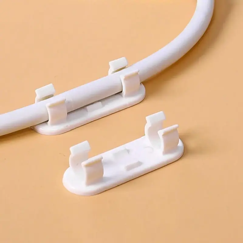 Self-adhesive Clear Cable Clip, 10pcs/20pcs Charging Cable Storage Silicone Clip, Home Storage Material Tool